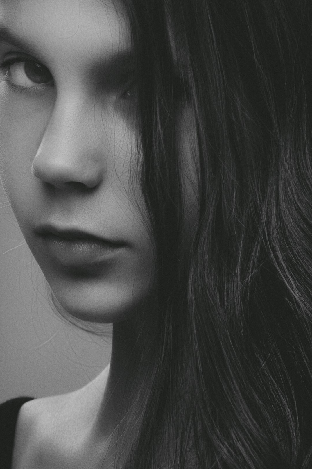 Portrait of a woman with dark hair