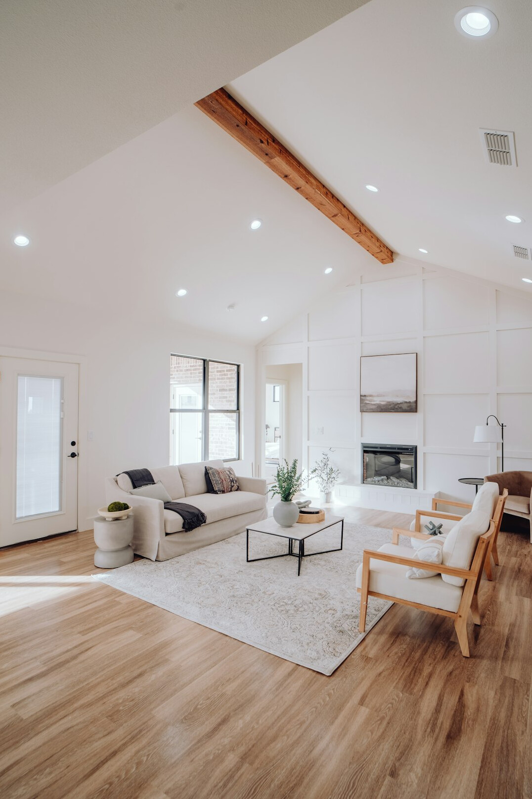 cozy modern living room setup